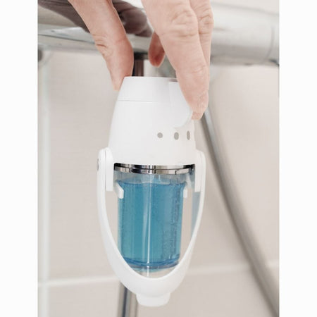 Diagram or packaging of ShowerSpaah Bubble Showerhead Set highlighting dimensions or features.