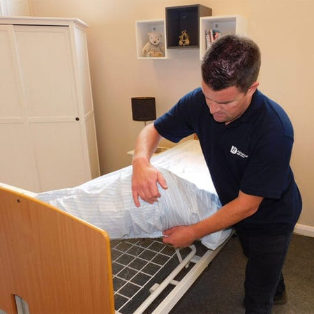 Diagram or packaging of Siba Satin 2 Way Fitted Base Sheet highlighting dimensions or features.