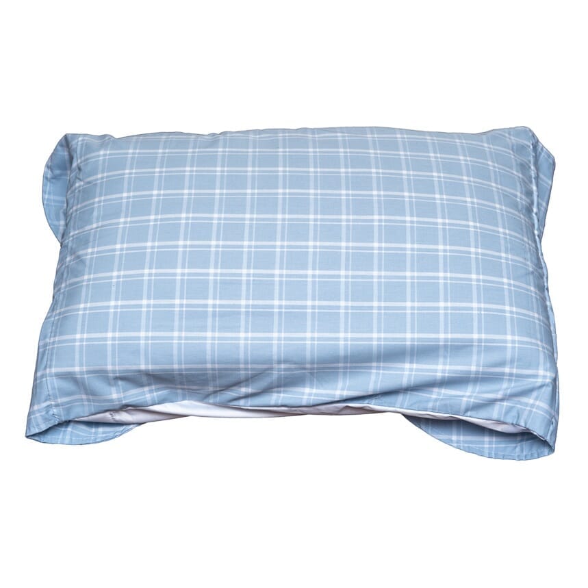 Full view of Siba Satin Sheet Pillowcase cushion on a plain background, showing its shape and supportive material.