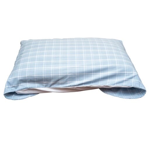 Packaging for Siba Satin Sheet Pillowcase cushion with branding and product information.