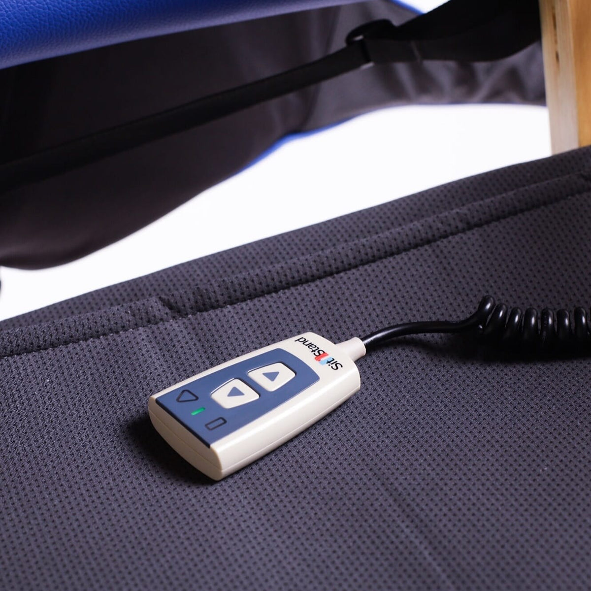 Diagram or packaging of SitnStand Compact Portable Rising Seat highlighting dimensions or features.