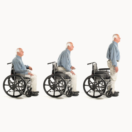 Close-up of a feature of SitnStand Portable Rising Seat For Wheelchairs.