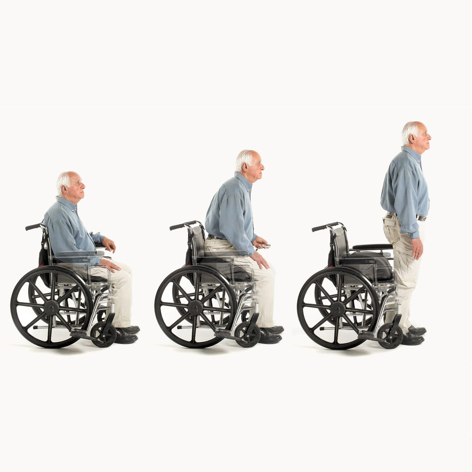 Close-up of a feature of SitnStand Portable Rising Seat For Wheelchairs.