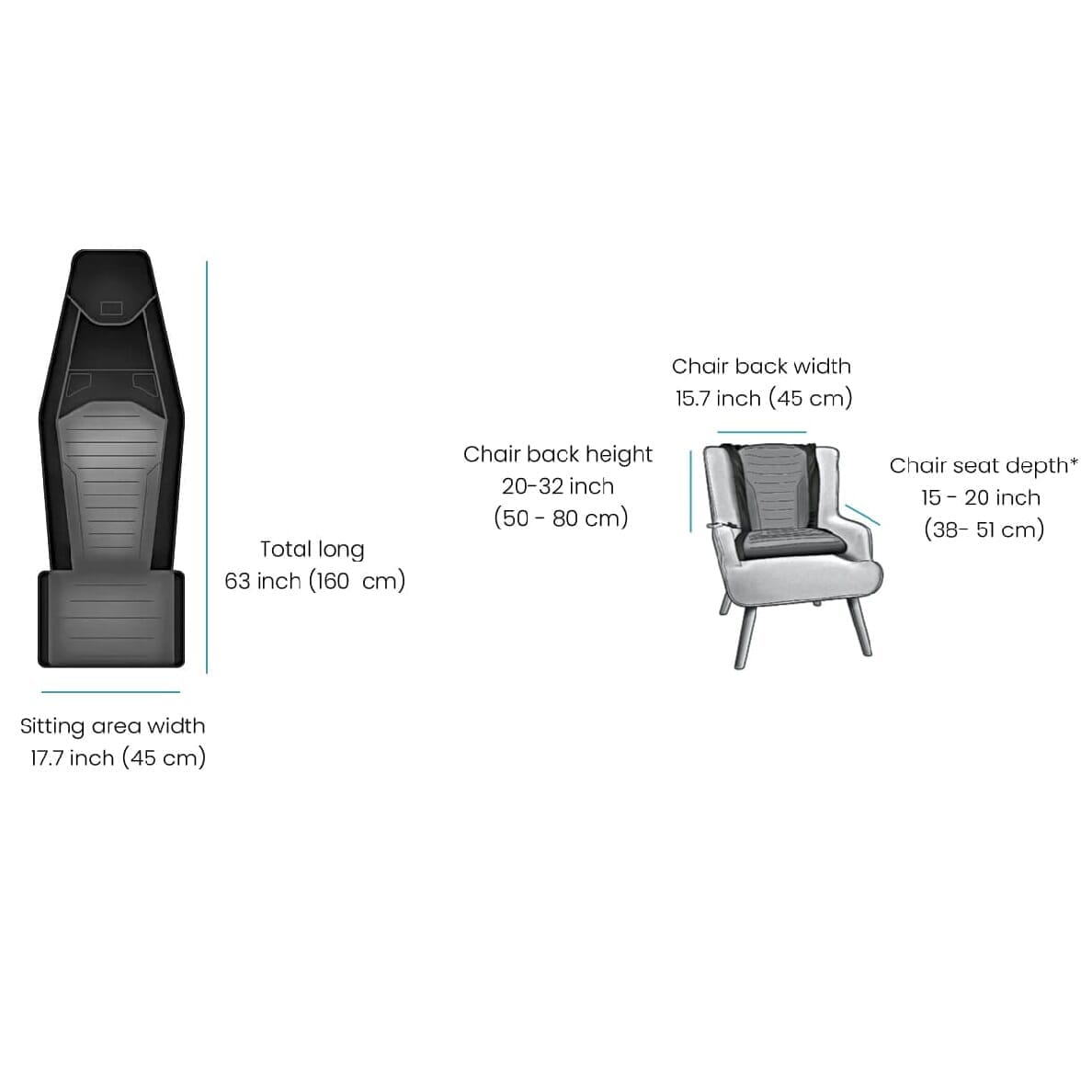 Diagram or packaging of SitnStand Portable Rising Seat highlighting dimensions or features.