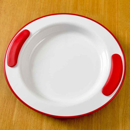 Close-up of a feature of Soft Grip Keep Warm Thermo Plate.