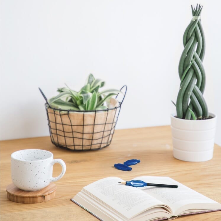 Lifestyle image of Soft PVC Pen Pencil Holder-Pack of 3 being used in a real-life setting.