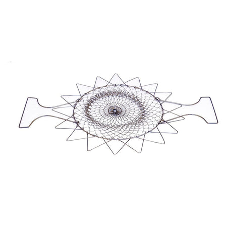 Close-up of a feature of Stainless Steel Cooking Basket.