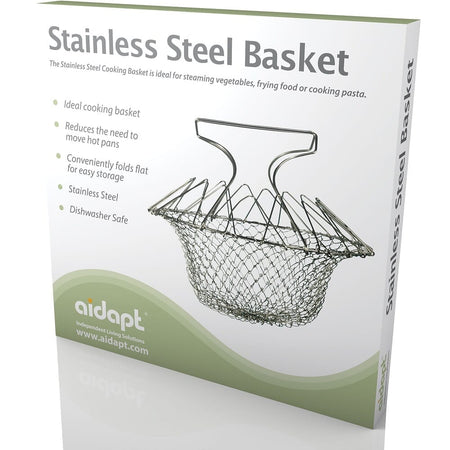 Lifestyle image of Stainless Steel Cooking Basket being used in a real-life setting.