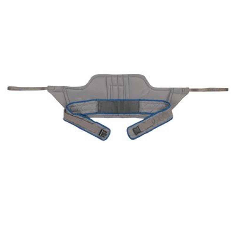 Full view of Stand Aid Sling-Medium mobile hoist on a plain background, showing the wheeled base, upright mast and sling attachment.