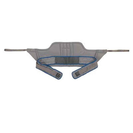 Full view of Stand Aid Sling-Medium mobile hoist on a plain background, showing the wheeled base, upright mast and sling attachment.