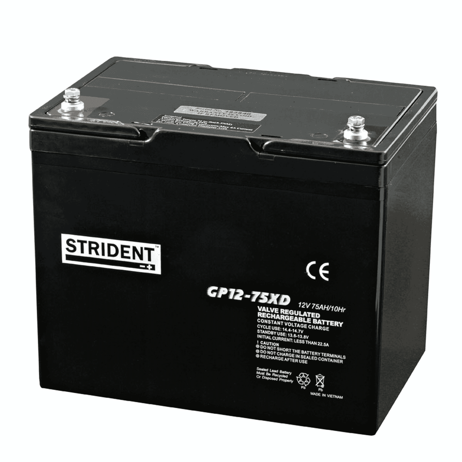 Strident AGM Battery 12V 75AH