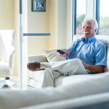 Lifestyle image of SuperBar for SuperPole being used in a real-life setting.