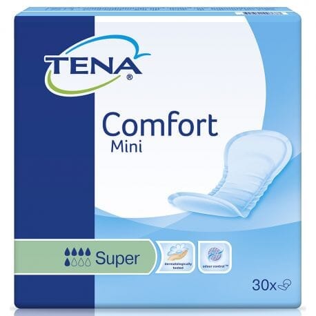 Image of TENA Comfort Mini Incontinence Pads on a plain background.
