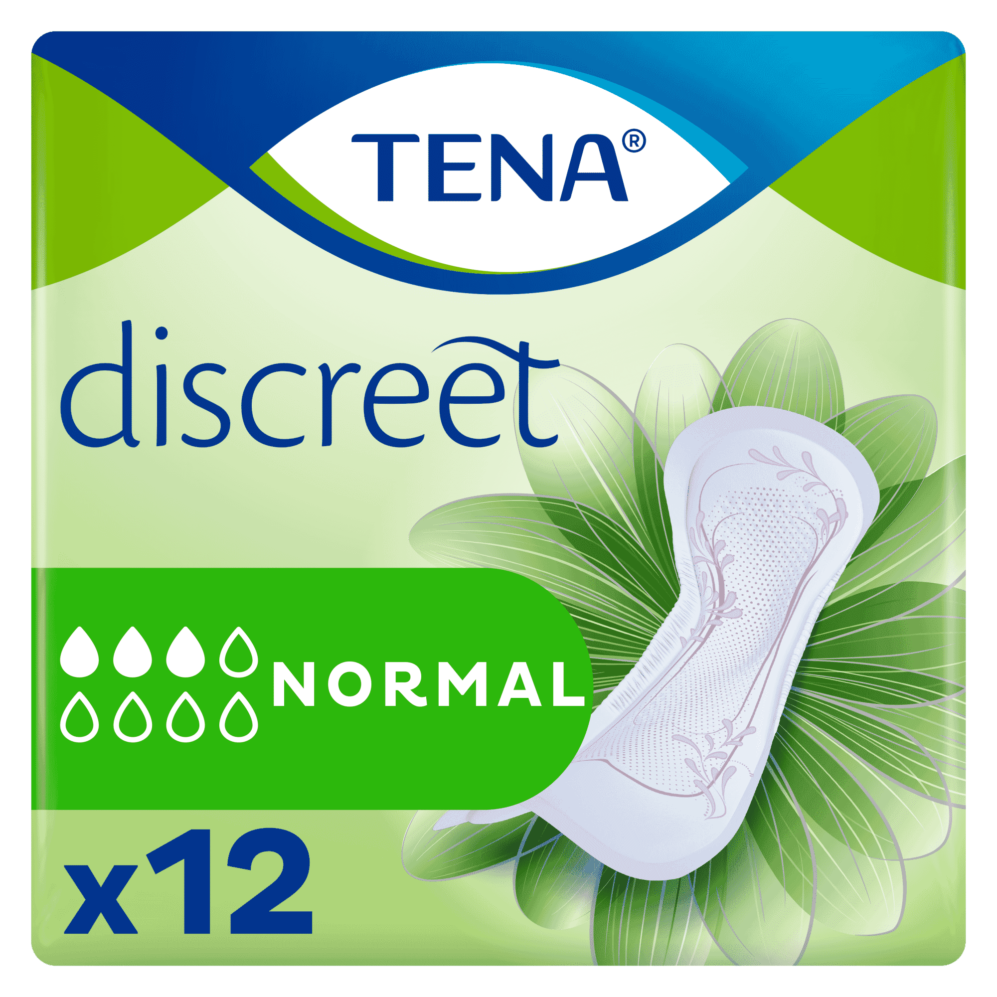 Image of TENA Lady Discreet Incontinence Pads on a plain background.
