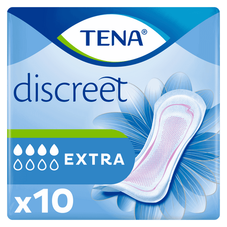 Image of TENA Lady Discreet Incontinence Pads on a plain background.