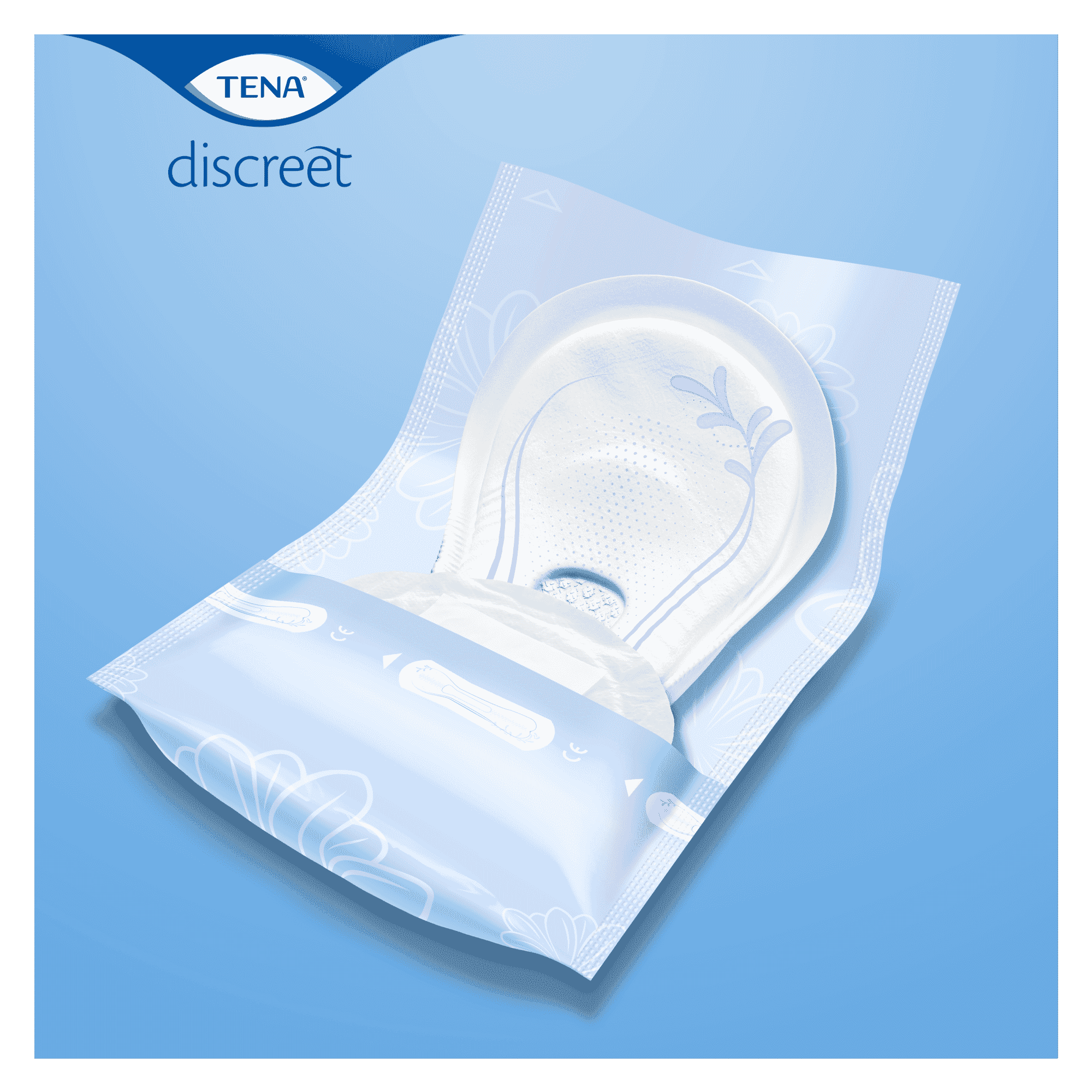 Close-up of a feature of TENA Lady Discreet Incontinence Pads.