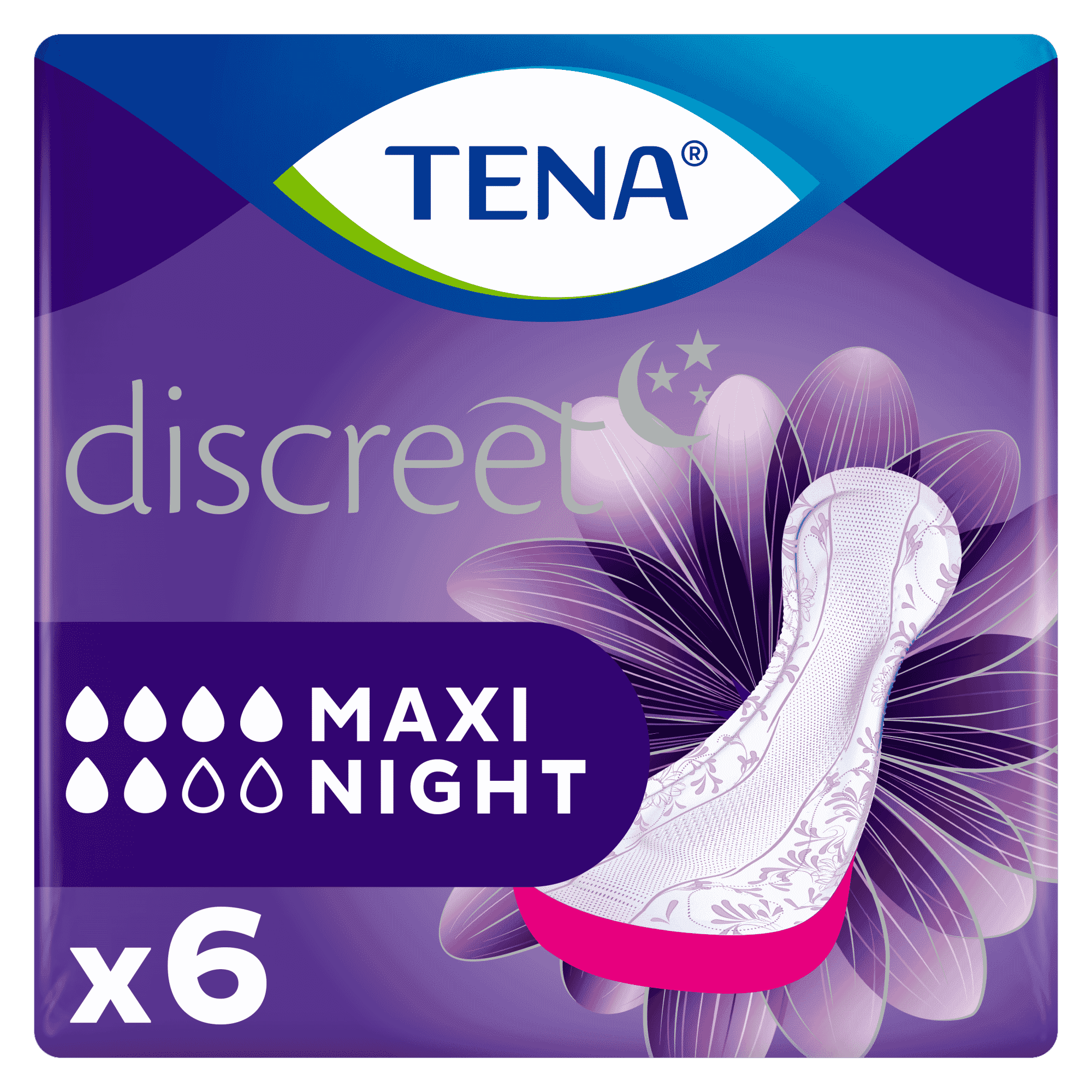 Image of TENA Lady Discreet Incontinence Pads on a plain background.