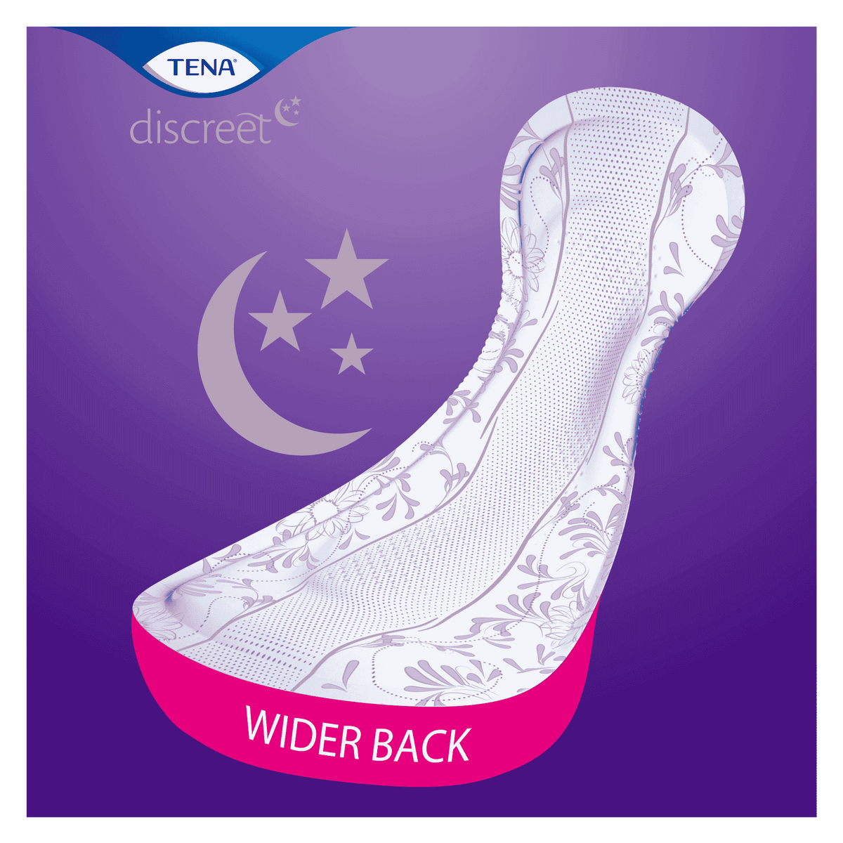 Alternative view of TENA Lady Discreet Incontinence Pads, showing different angle or usage.