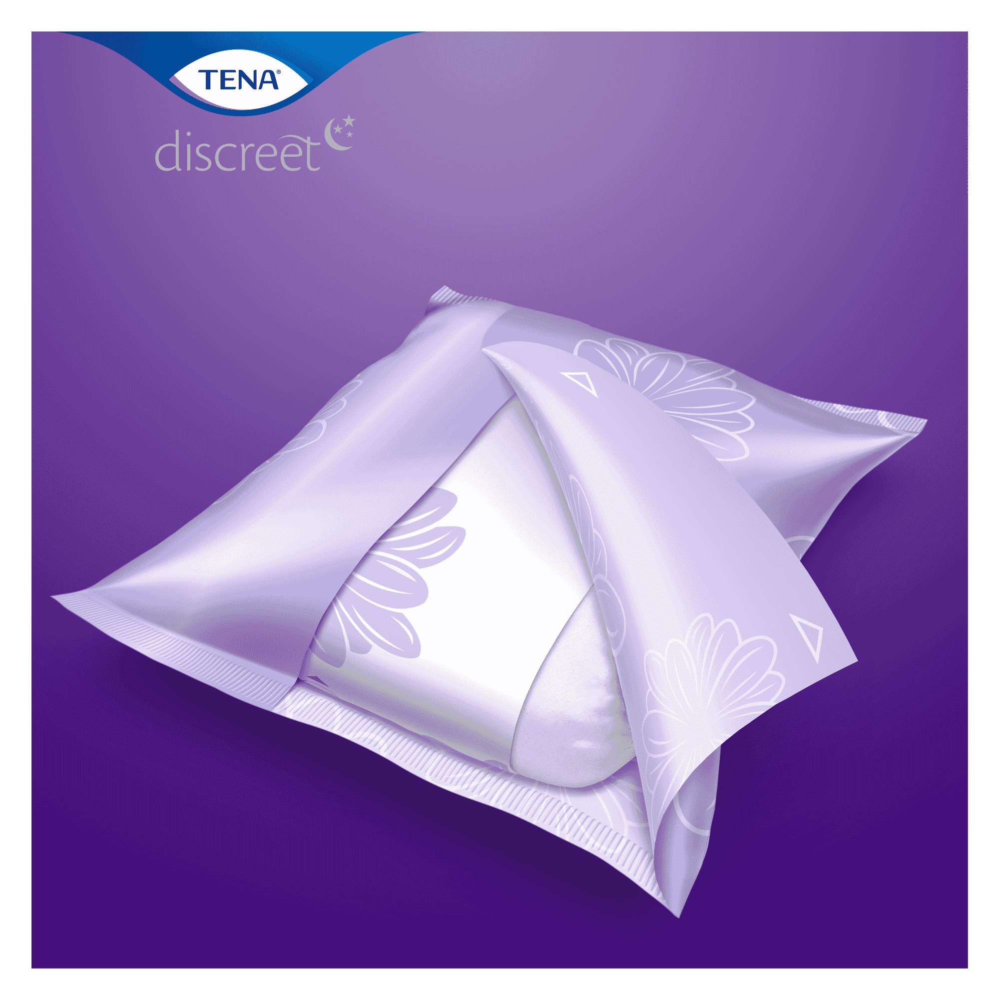 Close-up of a feature of TENA Lady Discreet Incontinence Pads.