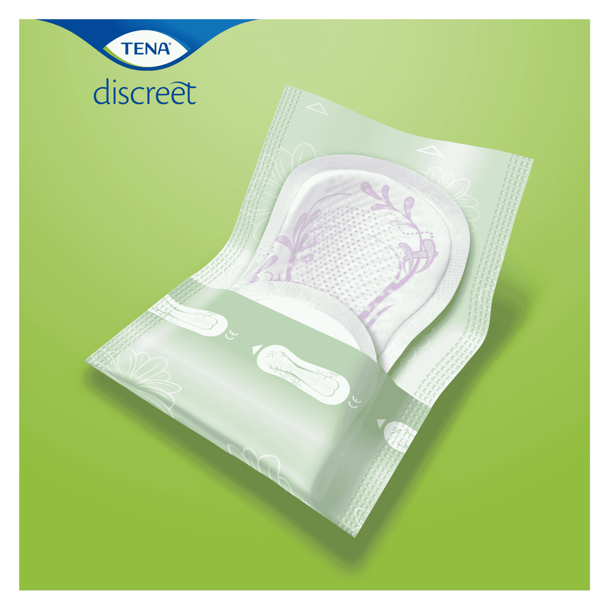 Alternative view of TENA Lady Discreet Incontinence Pads, showing different angle or usage.