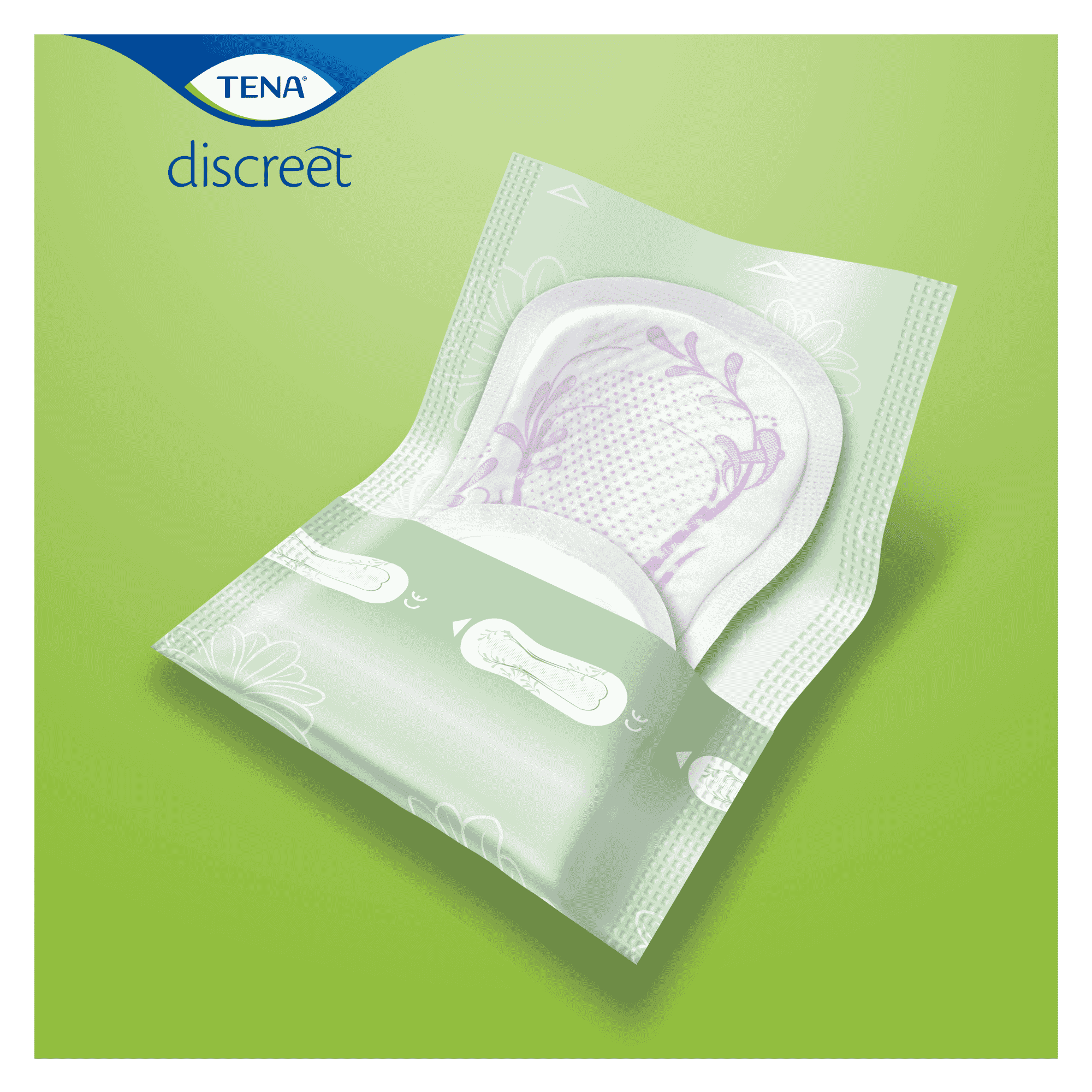 Alternative view of TENA Lady Discreet Incontinence Pads, showing different angle or usage.