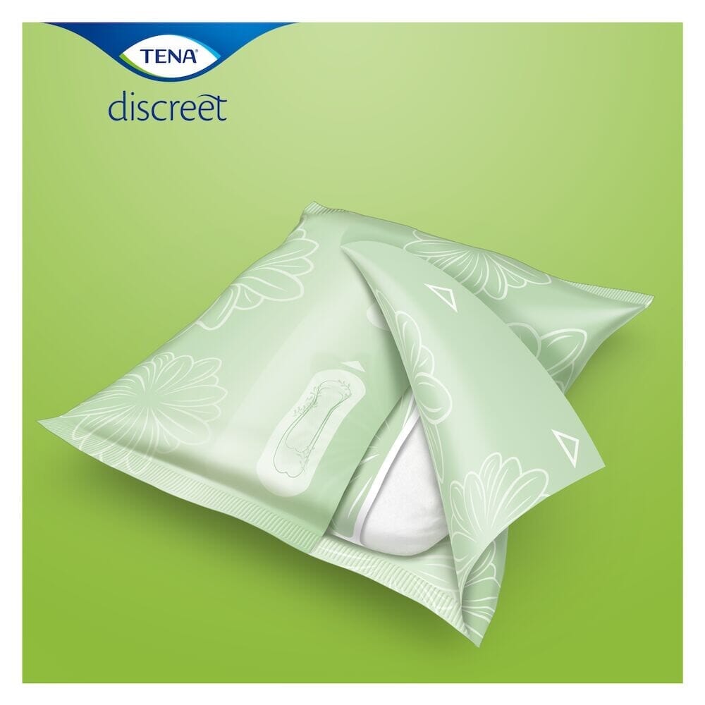 Close-up of a feature of TENA Lady Discreet Incontinence Pads.