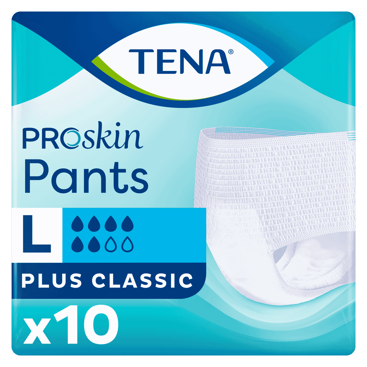 Image of TENA Pants Plus Incontinence Pants on a plain background.