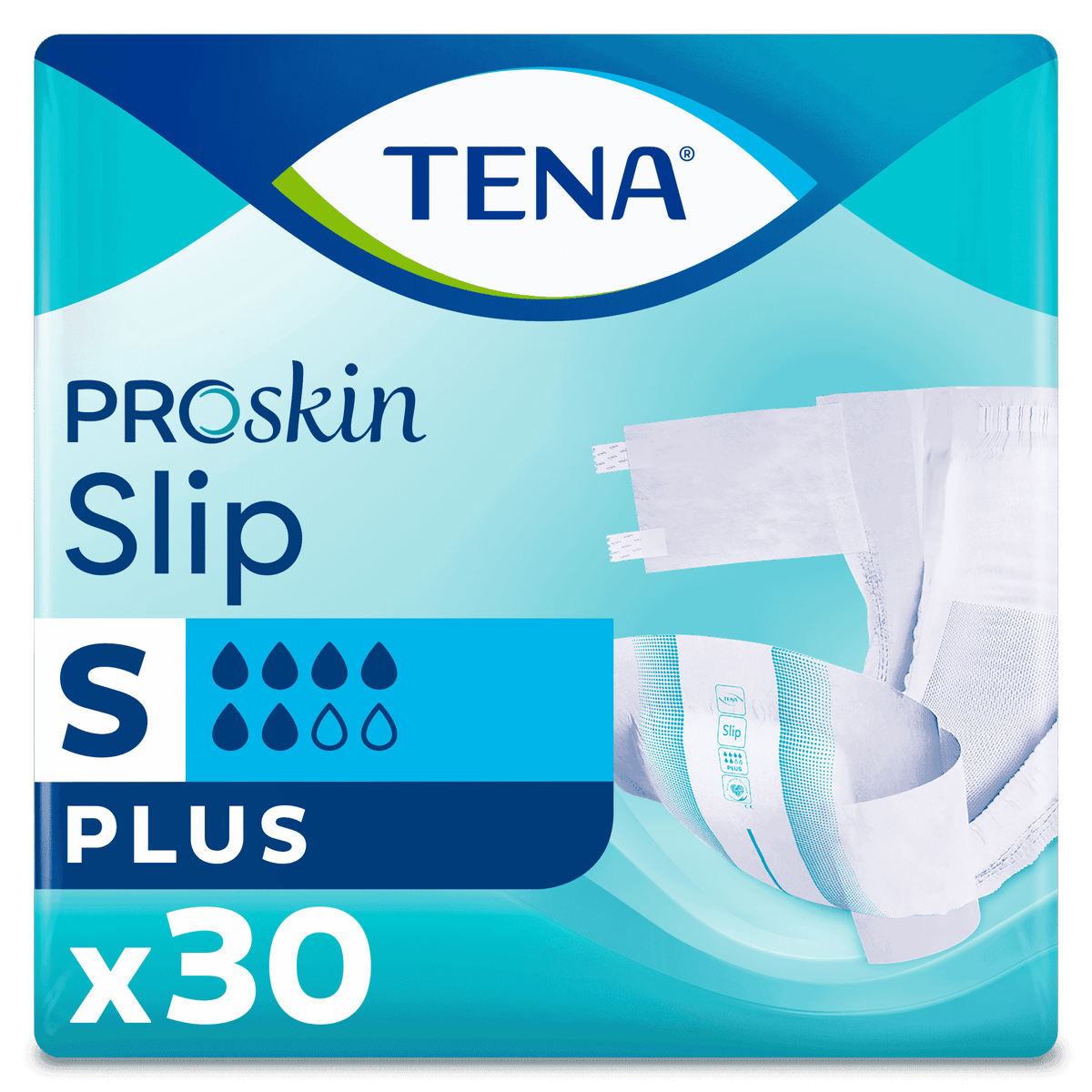 Image of TENA Slip Plus Incontinence Pads on a plain background.