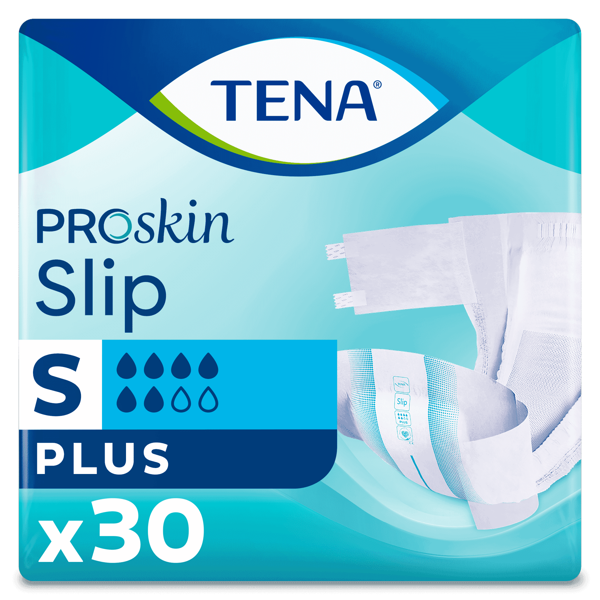 Image of TENA Slip Plus Incontinence Pads on a plain background.