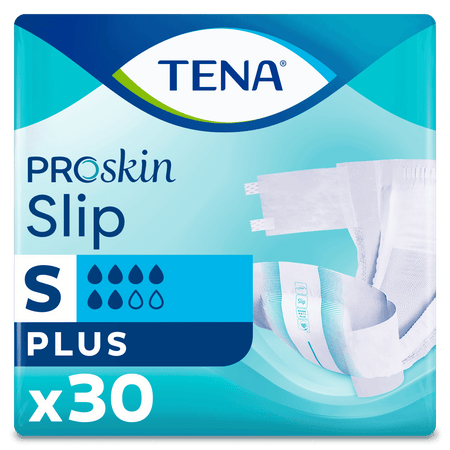 Image of TENA Slip Plus Incontinence Pads on a plain background.