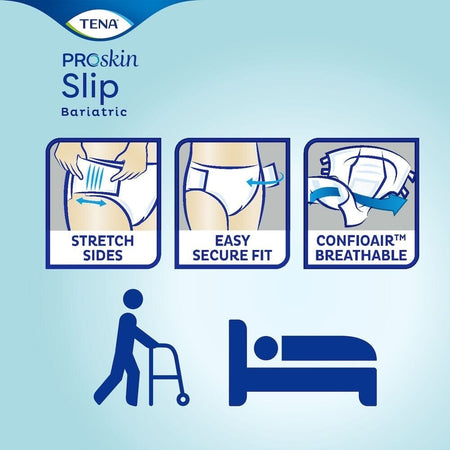 Close-up of a feature of TENA Slip Stretch XXL Incontinence Pants.