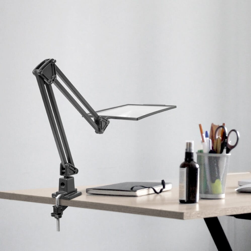 Close-up of a feature of Table Stand Magnifier.