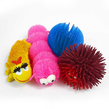 Tactile Sensory Bag with the top open, showing the interior space for carrying personal belongings.