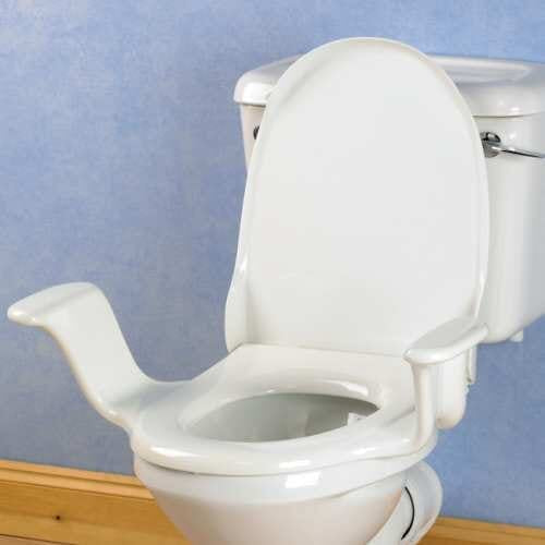 Image of The Nobi Toilet Seat with Arms on a plain background.