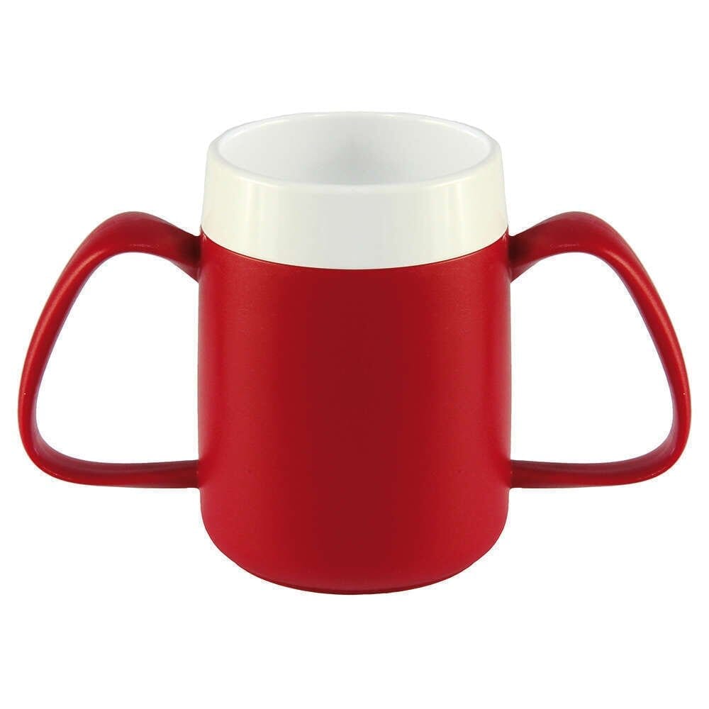 Image of Thermo Safe Two Handled Insulated Mug on a plain background.