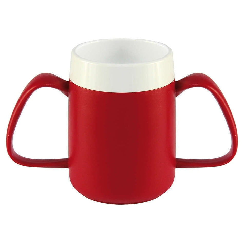 Image of Thermo Safe Two Handled Insulated Mug on a plain background.