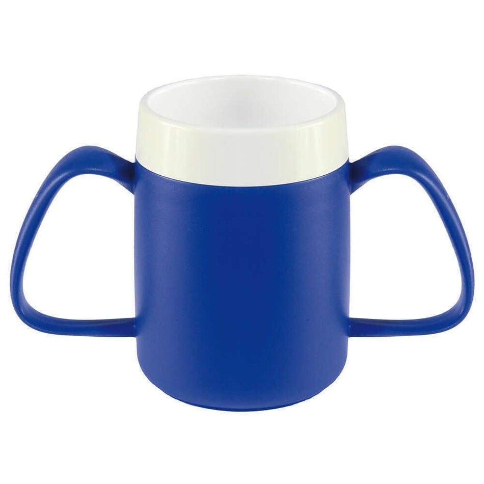Image of Thermo Safe Two Handled Insulated Mug on a plain background.