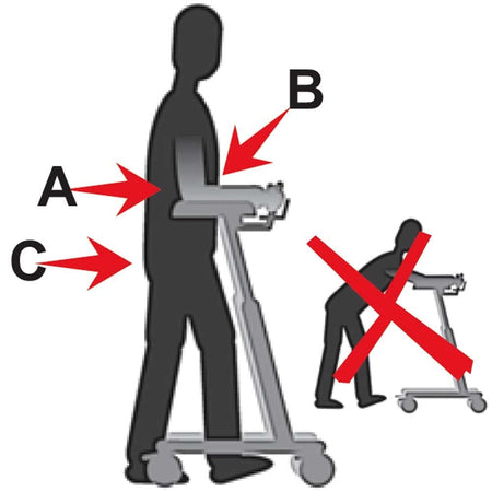 An older adult walking across a room with Topro Taurus Walker accompanied by loved ones, illustrating mobility and independence.