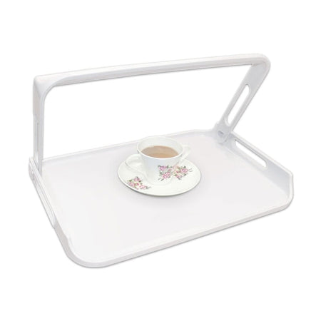 Full view of Tray with Carry Handle tray on a plain background, showing its raised edges and handles.