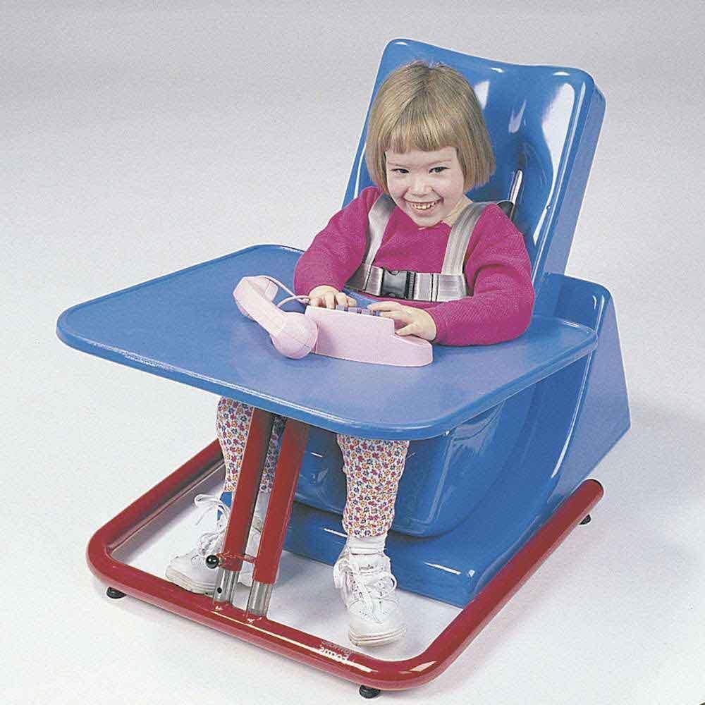 Tumble Forms Tray For Feeder Seat tray in use, carrying drinks, plates or other household items.