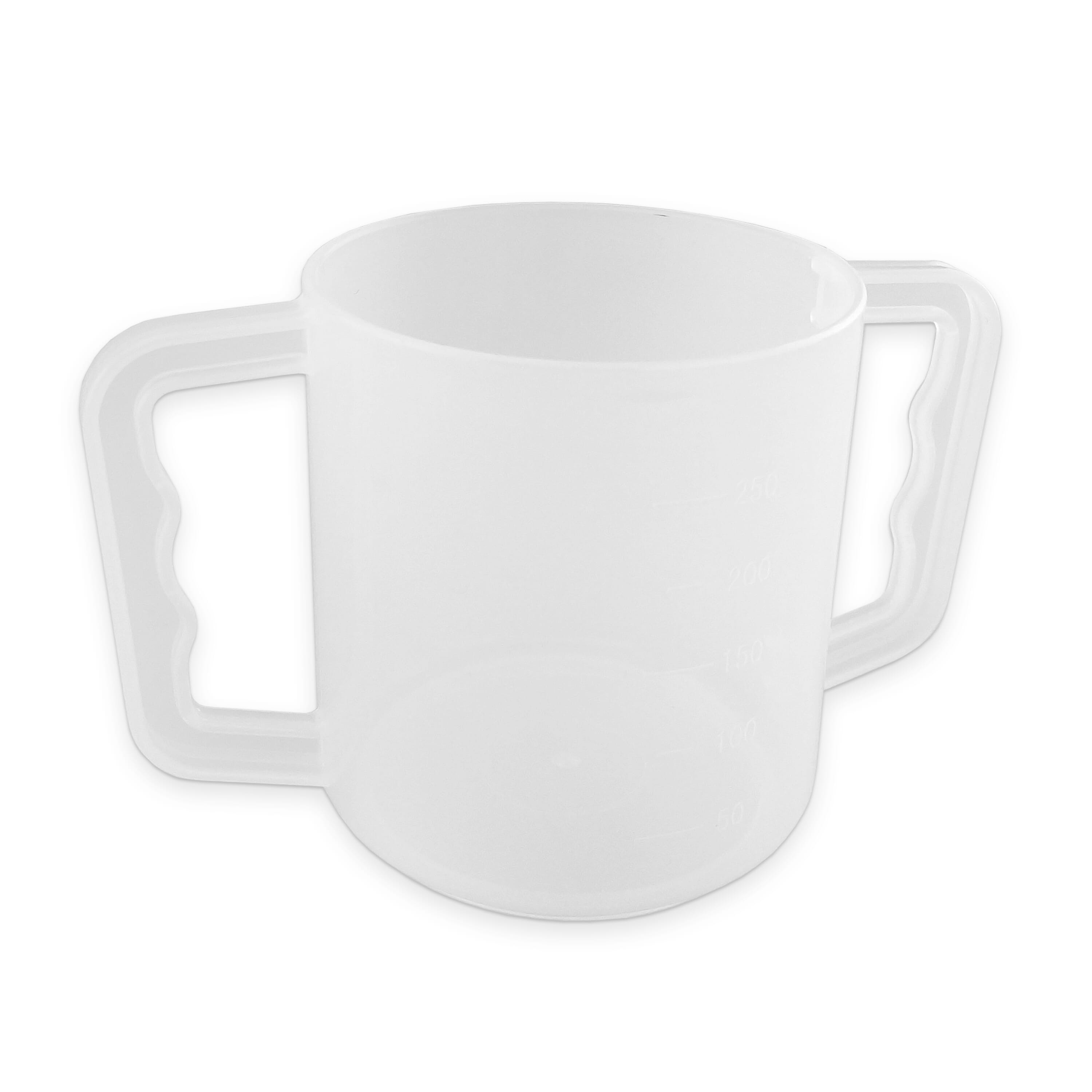 Image of Two Handled Mug with Two Lids on a plain background.