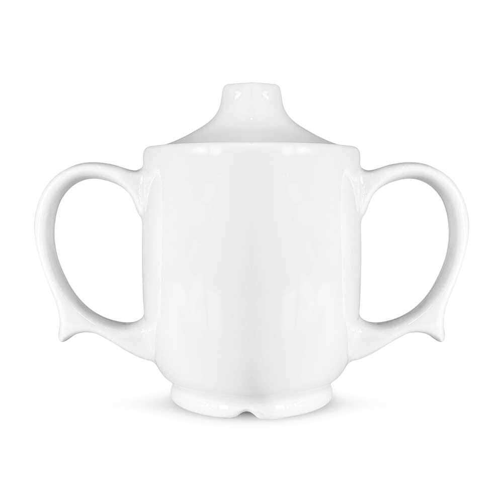 Lifestyle image of Wade Dignity Two Handled Drinking Cup being used in a real-life setting.