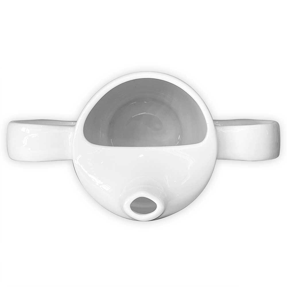 Diagram or packaging of Wade Dignity Two Handled Feeding Cup highlighting dimensions or features.