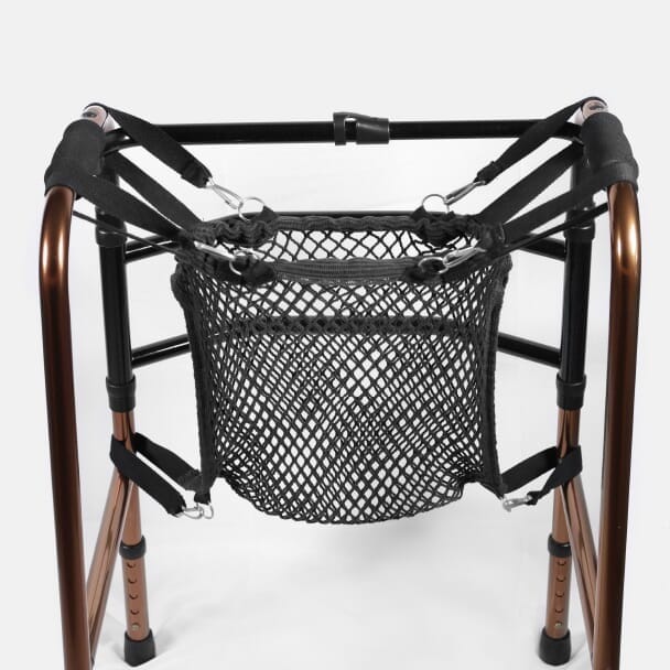 Walker Net Bag line drawing with measurements, indicating height, width and depth dimensions.