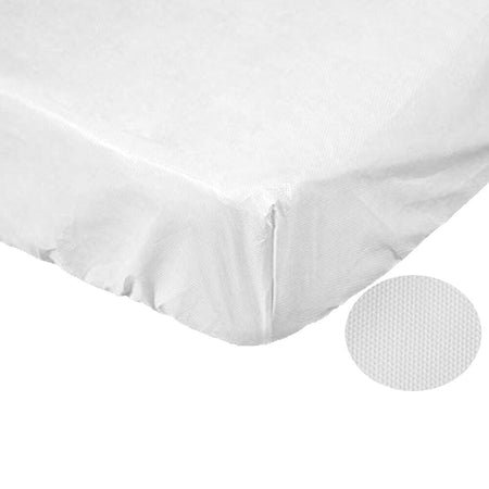 Full view of Waterproof Bedding Protector-Fitted Single Mattress Cover mattress protector on a plain background, showing its quilted surface.