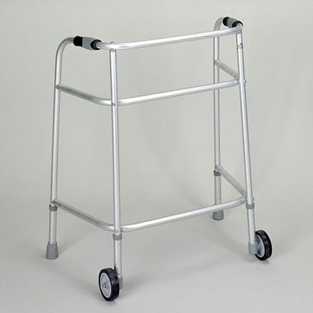 Wheeled Bariatric Walking Frame in use: an older adult using the frame at home to move confidently and independently.