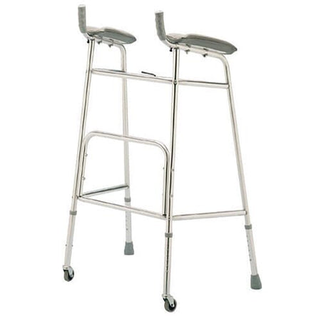 Wheeled Forearm Walking Frame in use: an older adult using the frame at home to move confidently and independently.
