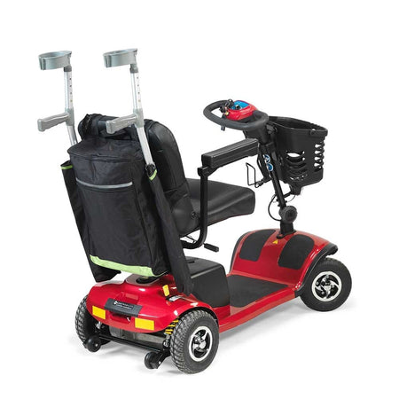 Wheelyscooter Wheelchair Scooter Crutch Bag: single elbow crutch on a plain background with an ergonomic handle, adjustable height and open cuff.