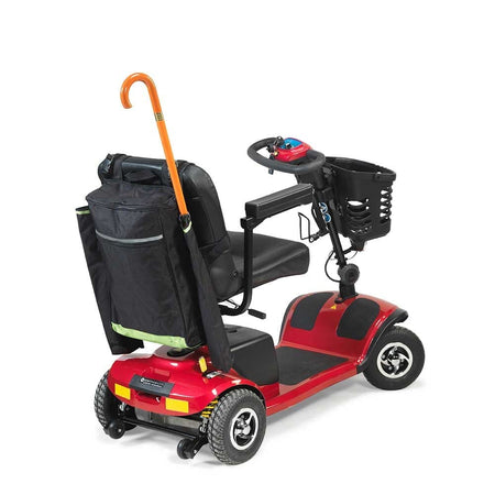 Wheelyscooter Wheelchair Scooter Crutch Bag: close-up of handle and cuff, highlighting the comfortable grip and supportive arm cradle.