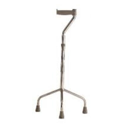 Full view of Wide Base Tripod Walking Stick walking stick on a plain background, showing its handle, shaft and ferrule.